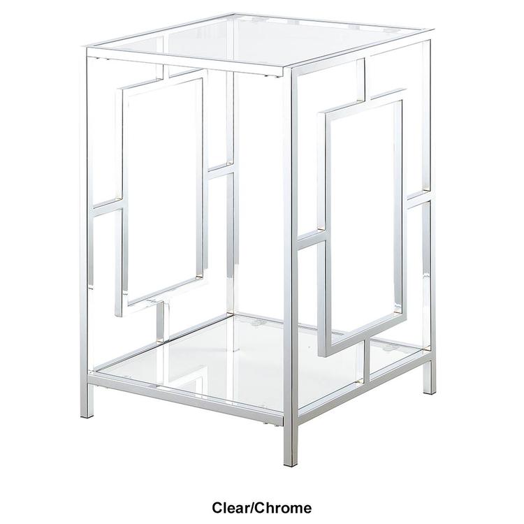 Convenience Concepts Town Square Chrome End Table