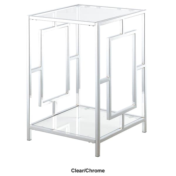Convenience Concepts Town Square Chrome End Table