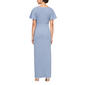 Womens SLNY Flutter Sleeve Side Embellished Evening Gown - image 4