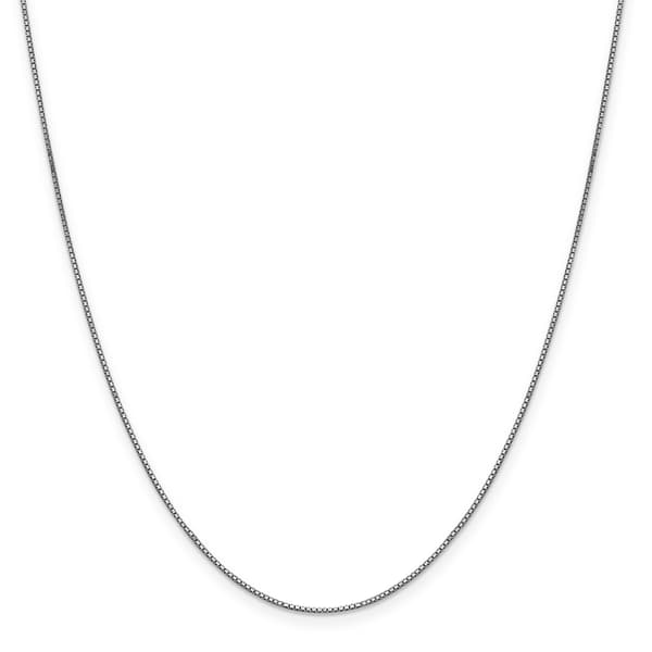 Gold Classics(tm) 10kt. White 0.9mm 30in. Box Chain Necklace - image 
