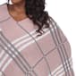 Plus Size White Mark Dakota Poncho - Pink/Grey - image 3