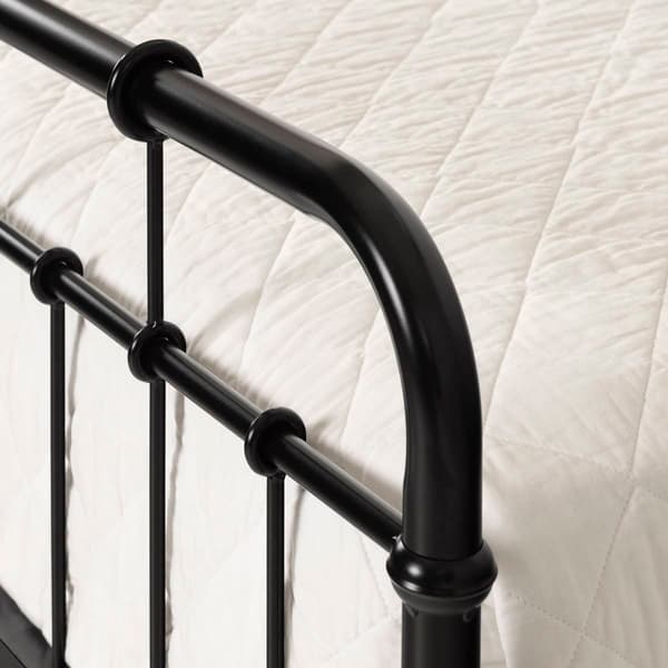 South Shore Vito Pure Black Twin Metal Complete Bed