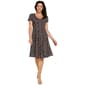 Womens Sami & Jo Short Sleeve Floral Dot Texture Dress - image 1