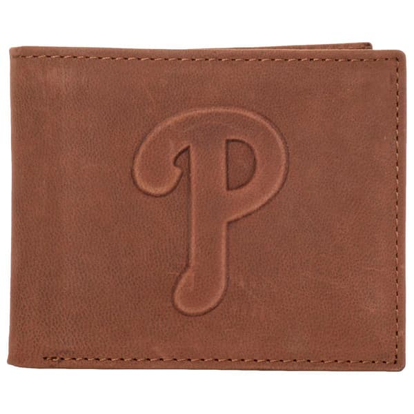 Mens MLB Phillies Oily Pull Up Wallet