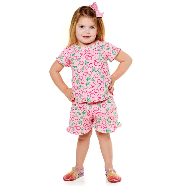 Toddler Girl BTween(R)  Cherry Flowy Top & Shorts Set w/ Sunglasses