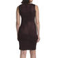 Womens Calvin Klein Sleeveless Crepe Solid Sunburst Sheath Dress - image 2