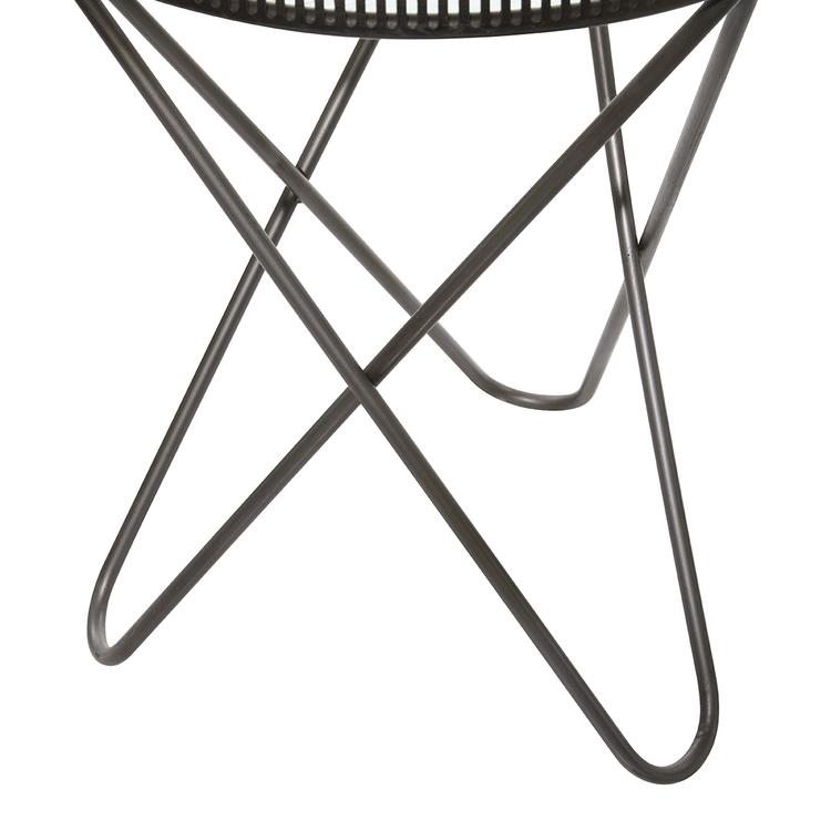 9th & Pike® Round Industrial Metal Accent Table - Set Of 2