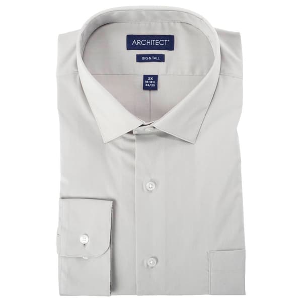 Mens Big & Tall Architect&#40;R&#41; Long Sleeve Dress Shirt - Grey Dawn - image 