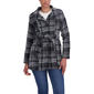Womens Sebby Wool Plaid w/ Belt Peacoat - image 1