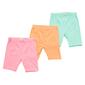 Girls &#40;4-6x&#41; Freestyle Revolution 3pk. Fun Neon Solid Bike Shorts - image 1