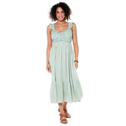Womens BB Dakota Flutter Sleeve Mixed Media Maxi Dress