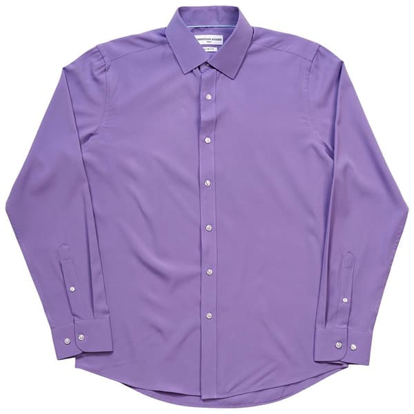 Mens Christian Aujard Slim Fit Dress Shirt - Paisley Purple - image 