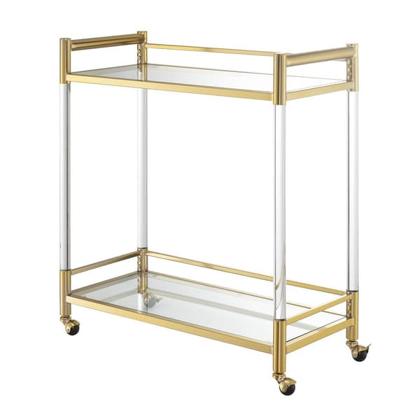 Convenience Concepts Royal Crest 2-Tier Glass Bar Cart - image 