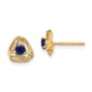 Gemstone Classics&#40;tm&#41; 14kt. Yellow Gold Sapphire Stud Earrings - image 1