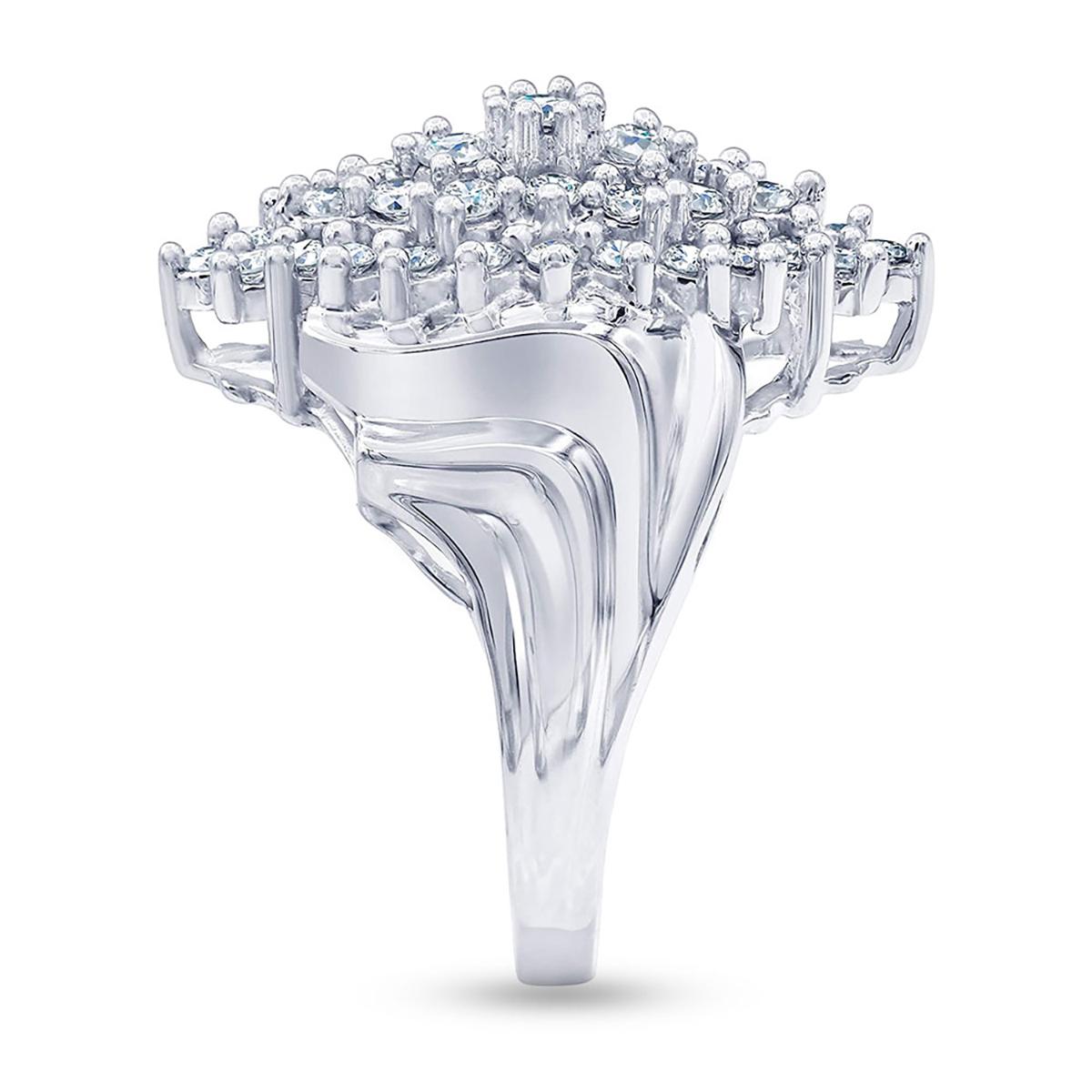 Nova Star® Sterling Silver 1ctw. Lab Grown Diamond Statement Ring