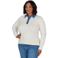 Plus Size Ruby Rd. Game of Luxe Long Sleeve Cable Knit Sweater - image 3