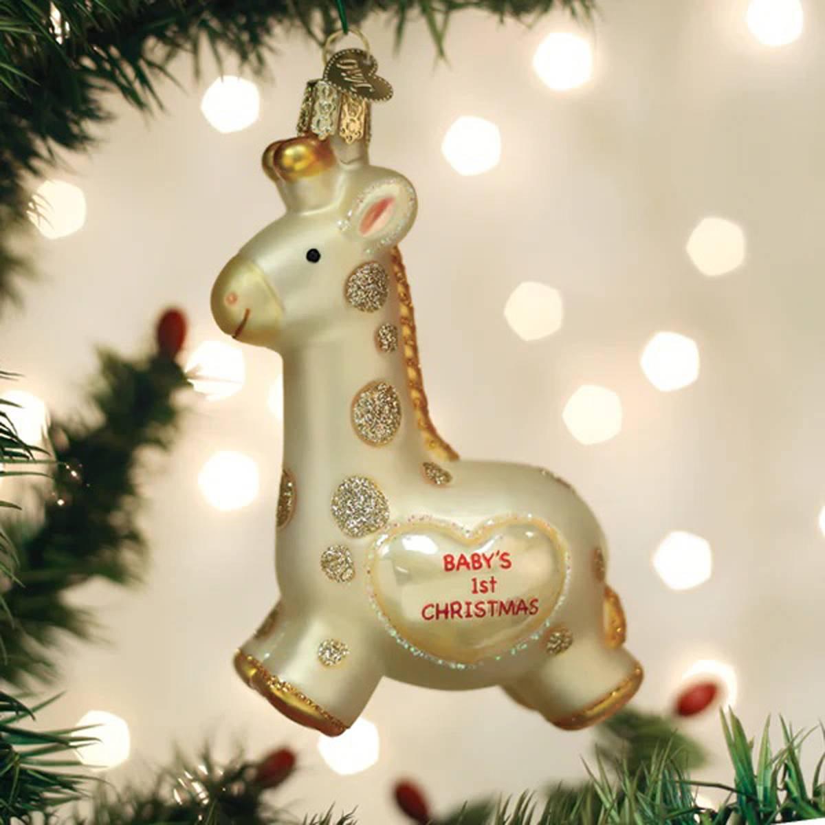 Old World Christmas Baby''s First Christmas Glass Ornament