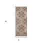 HomeRoots Beige, Rust & Teal Stain Resistant Medallion Runner - image 3