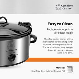 Complete Cuisine 6qt. Slow Cooker w/ Clips