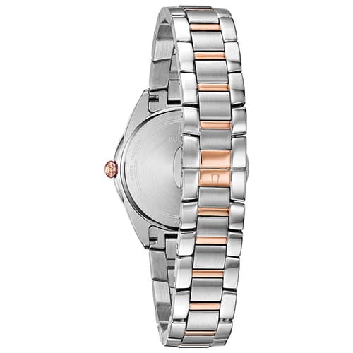 Womens Bulova Two-Tone Diamond Bezel Bracelet Watch - 98R264