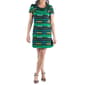 Womens 24/7 Comfort Apparel Ruffle Argyle Shift Dress - image 1