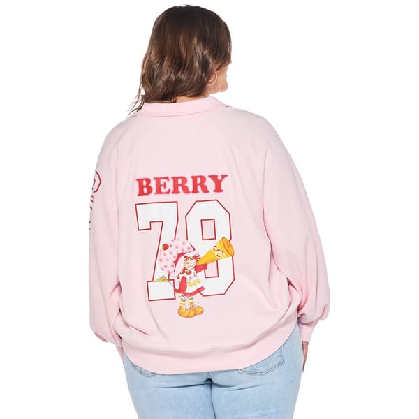 Juniors Plus Strawberry Shortcake Quarter Zip Sweatshirt