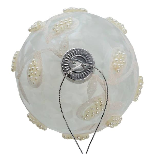 Kurt Adler 6pc. Glass White Pearl Ball Ornament Set