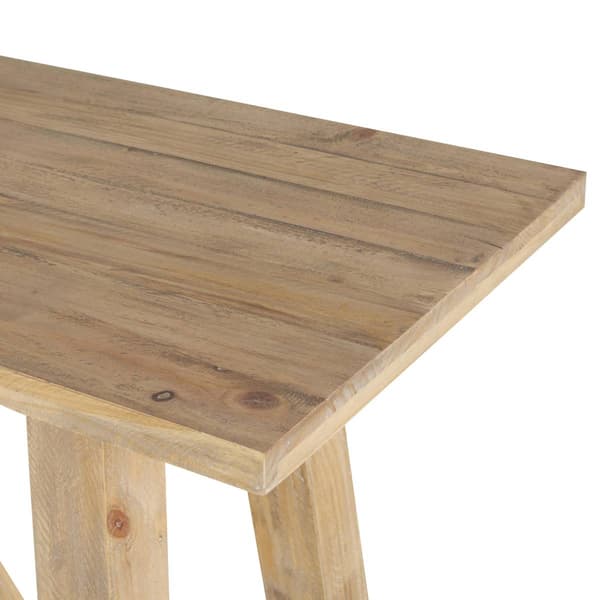 9th & Pike® Farmhouse Light Brown Wood Console Table