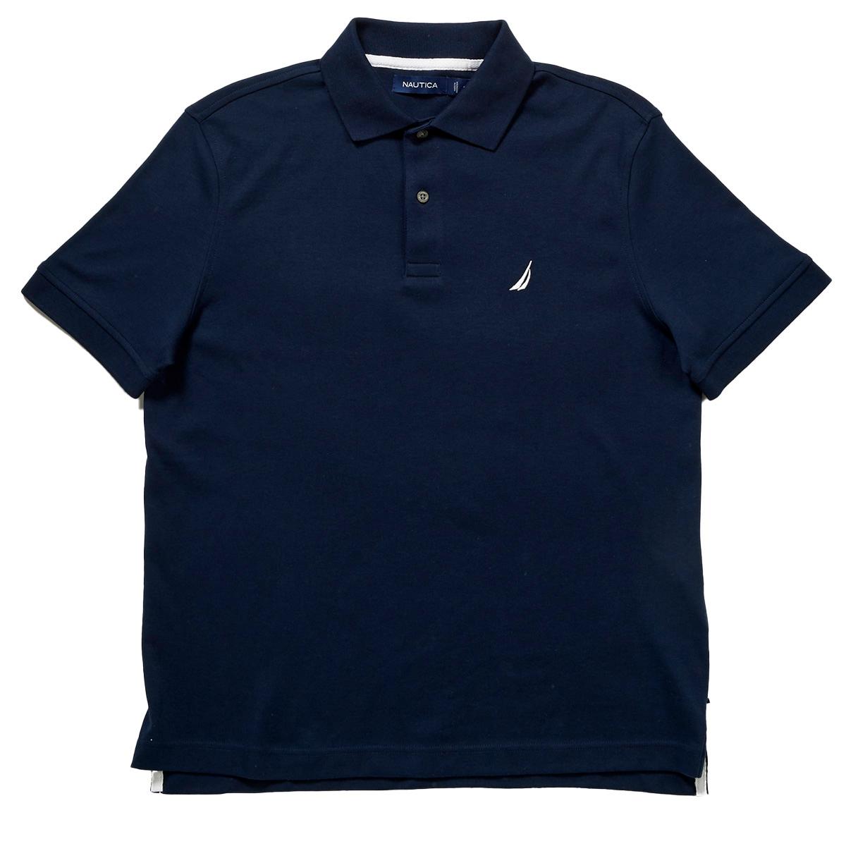 Mens Nautica Interlock Short Sleeve Solid Polo