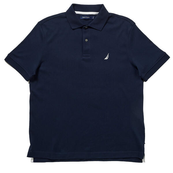 Mens Nautica Interlock Short Sleeve Solid Polo - image 