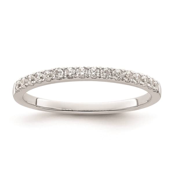 Pure Fire 14kt. White Gold Lab Grown Diamond Polish Wedding Band