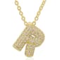 Accents by Gianni Argento 14kt. Gold Bubble Initial R Pendant - image 1
