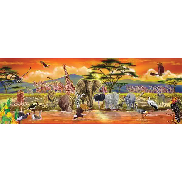 Melissa &amp; Doug(R) Safari 100 pc. Floor Puzzle - image 