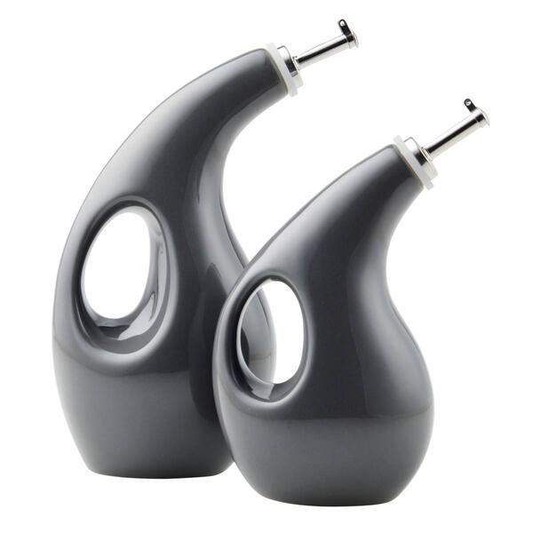 Rachael Ray 2pc. Ceramic EVOO Oil/Vinegar Dispensing Set - Grey - image 