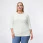 Plus Size Hasting & Smith 3/4 Sleeve Solid Round Neck Tee - image 8