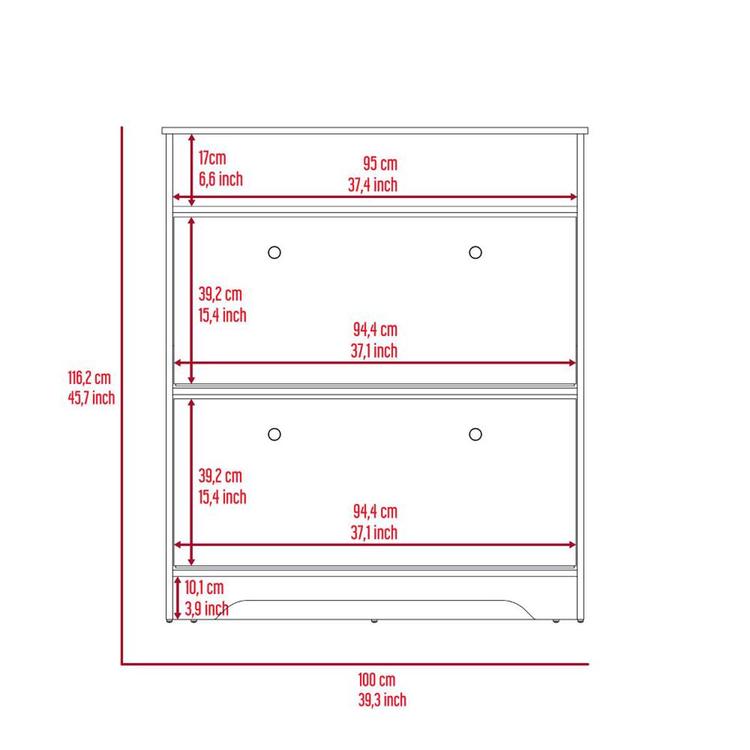 FM FURNITURE Brandford Shoe Rack