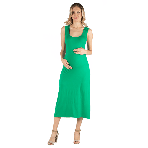 Plus Size 24/7 Comfort Apparel Racerback Maternity Maxi Dress - image 