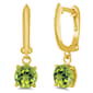 Gemstone Classics(tm) Gold over Silver Peridot Drop Earrings - image 1
