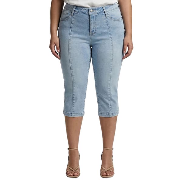 Juniors Plus YMI Mid Rise Fashion Capri Jeans - image 