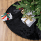 Northlight 48in. Faux Black Sable Fur Christmas Tree Skirt - image 1
