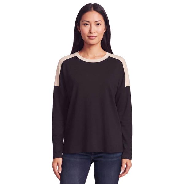 Womens French Laundry Long Sleeve Crew Neck Top - image 