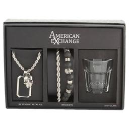 Mens Gentlemen''s Classics(tm) Necklace/Bracelet/Shot Glass Set