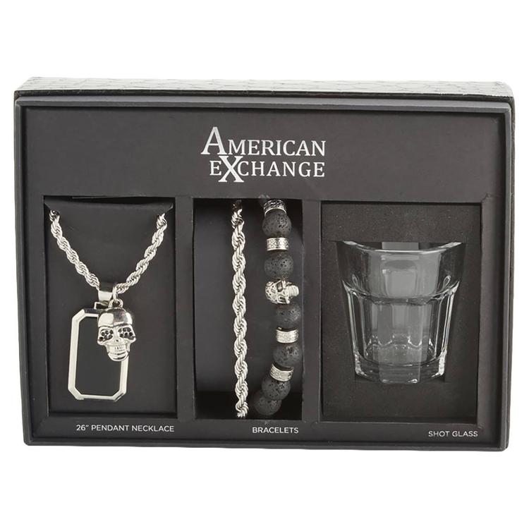 Mens Gentlemen''s Classics(tm) Necklace/Bracelet/Shot Glass Set