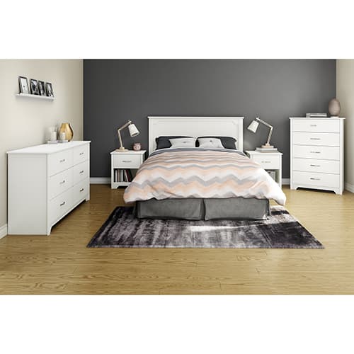 South Shore Fusion Full/Queen Headboard - White