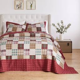 Greenland Home Fashions™ Oxford Plaid Reversible Bedspread Set