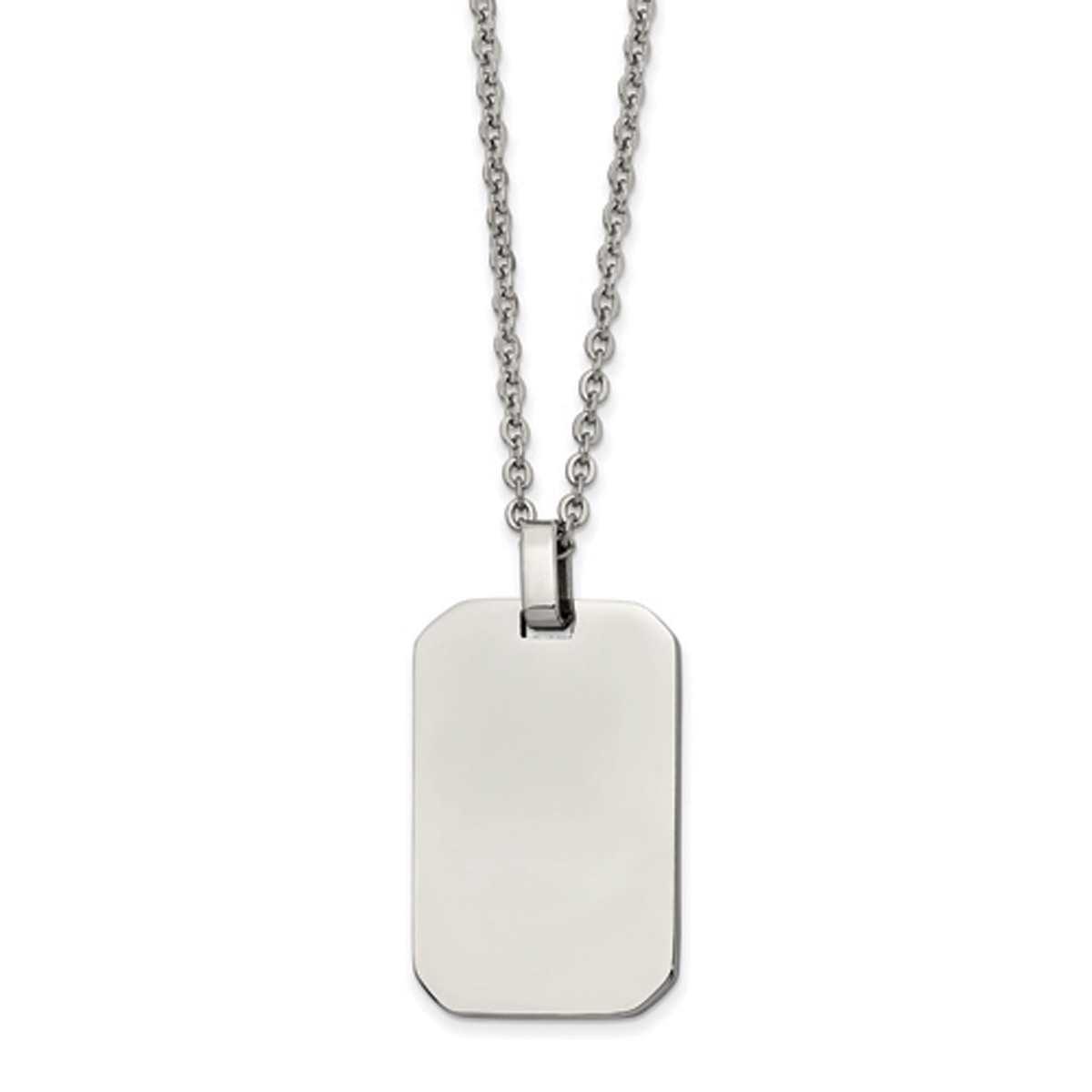 Mens Gentlemen’s Classics™ Steel Rectangle Dog Tag...
