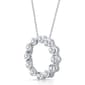Nova Star® Sterling Silver Lab Grown Diamond Circle Pendant - image 2