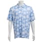 Mens Architect(R) Palm Trees Short Sleeve Polo - Light Blue/White - image 1