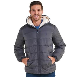 Mens IZOD&#40;R&#41; Solid Sherpa Lined Puffer