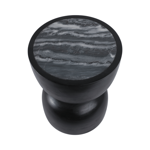 Sagebrook Home 18in. Mango Wood & Marble Accent Table